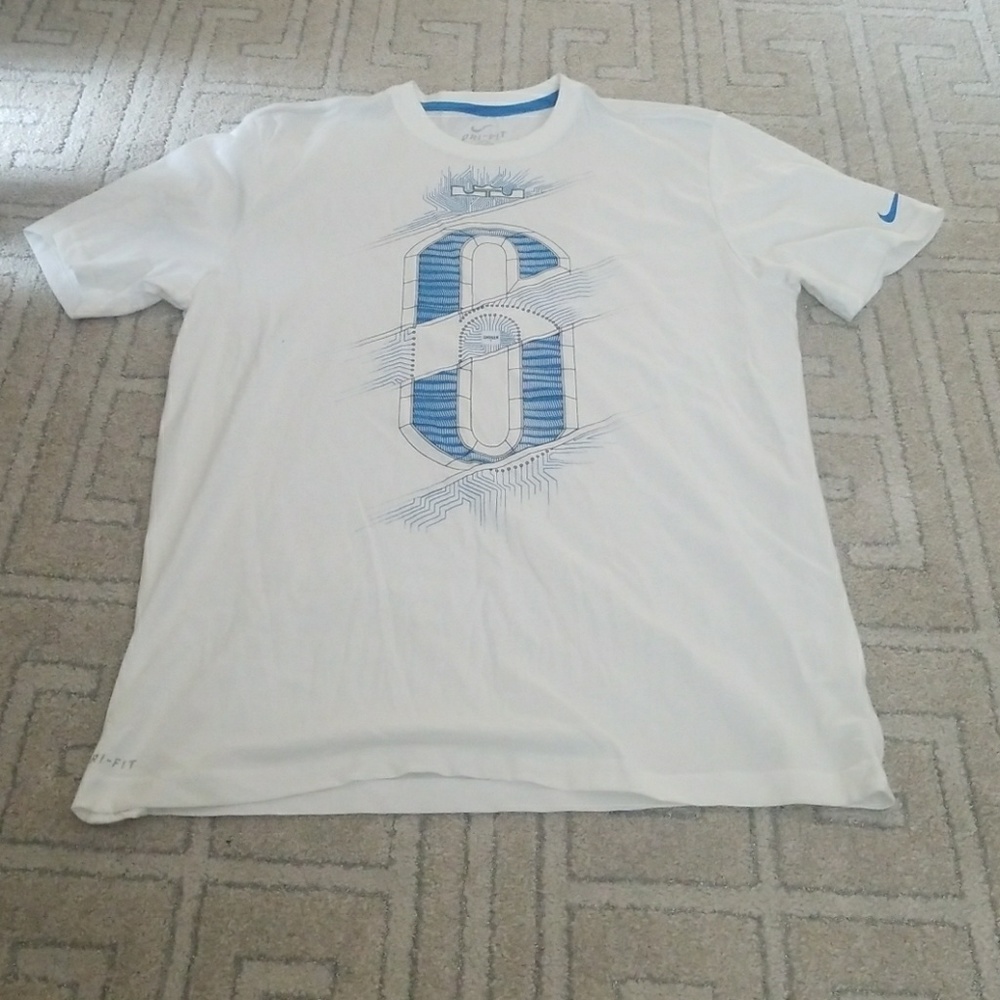 WHITE DRI FIT T SHIRT